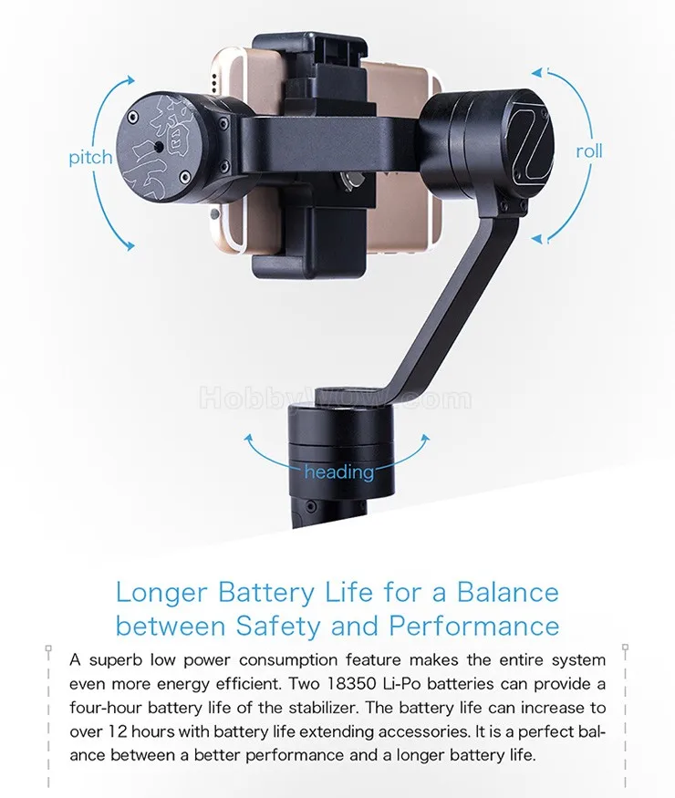 Zhiyun Upgraded Z1 Smooth-C Smooth C+ 3-Axis Brushless Handle Gimbal Stabilizer for SmartPhone