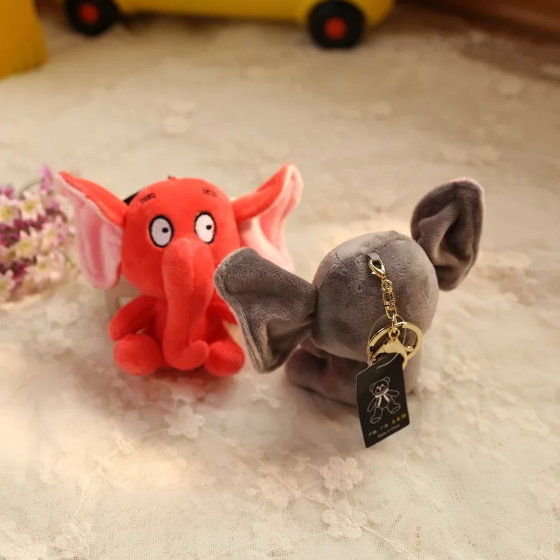 1 шт. Kawaii милый мини слон помпон плюшевый брелок для автомобиля сумка навесные украшения для дома Лучшие подарки на день рождения