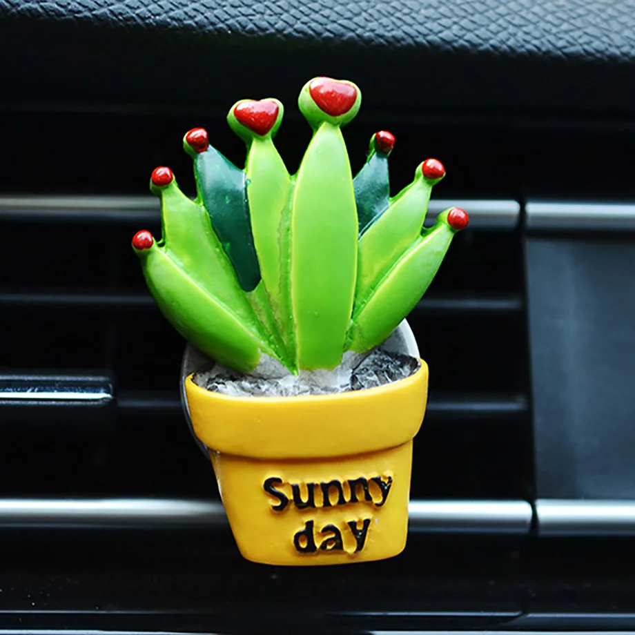 3D цветок кактуса ароматизатор в автомобиль ароматный освежитель воздуха для авто ароматический распылитель вентиляционное отверстие клип автомобильный аксессуар Творческий Декор