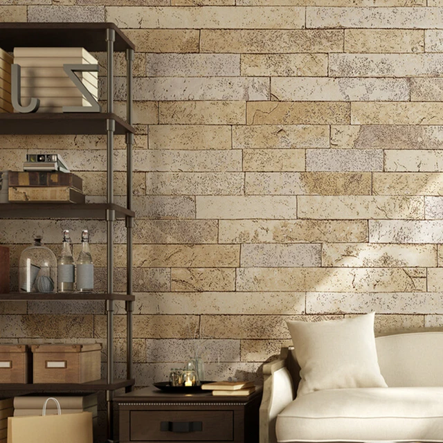 Vintag Brick Print 3d Wallpaper For Walls 3 D Pvc Papel Parede Papel