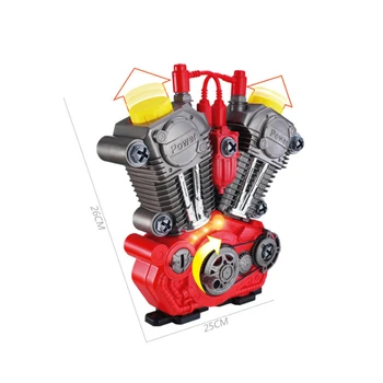 

Children Simulation Toys Motorcycle Engine Overhaul Play Set With Light Sound DIY Assembly Mechanic Kit Kids Educational Toy