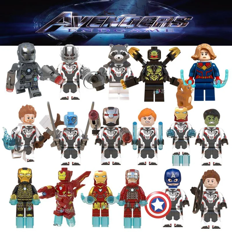 

Avengers 4 Endgame Super Heroes Antman Iron Man Thor Hulk War Machine Marvel Building Blocks Toys Kids Gifts
