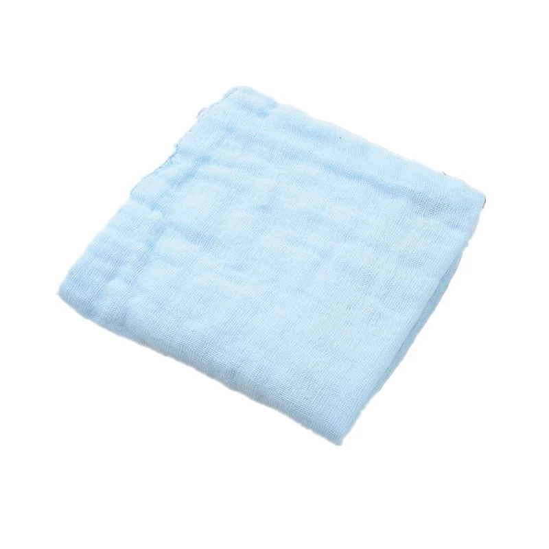 5 шт./лот Детский носовой Платок Квадратный детское полотенце для лица 28x28 см муслиновое хлопковое детское полотенце для лица - Цвет: Синий