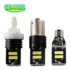 4 шт супер яркий автомобиль авто светодиодный T20 7440 T15 15 SMD 3030 W16W обратный свет 5 W 1156 ba15s лампы Автомобильные светодиодные лампы для фар