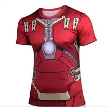 Marvel Super hero Avenger Batman Captain America T shirt Men Compression Armour Base Layer Thermal Under new Causal Tee shirt