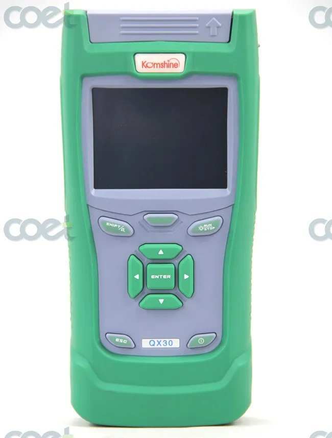 

Mini SM OTDR Komshine QX30 Singlemode OTDR 1550nm 28dB with FC Connector Portuguese Language