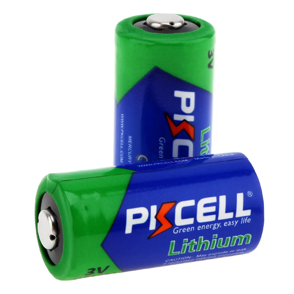 2 шт./лот Pkcell 1500mAh 3V CR123A non перезаряжаемые limno2 батарея для Камера без ключа