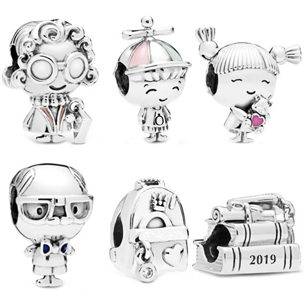 

Fit Pandora Charm Bracelets Women Jewelry Making Handmade Gift Baby Boy Girl Enamel Alloy Pendant Family Mickey Minnie Beads