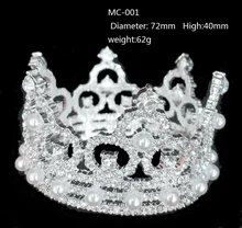 girls small full round rhinestone tiara bride Princess Crown children’s gifts wedding accessories MC-001