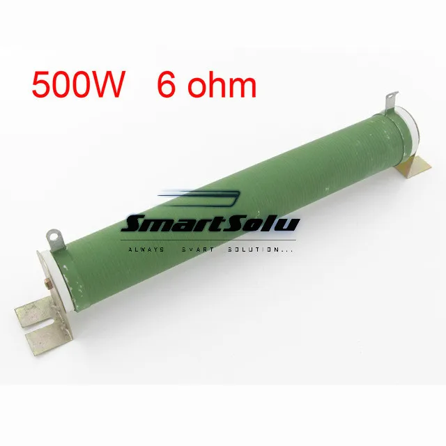 

Customized Fixed Type 6 ohm 500 Watts Green Ceramic Tube Resistor