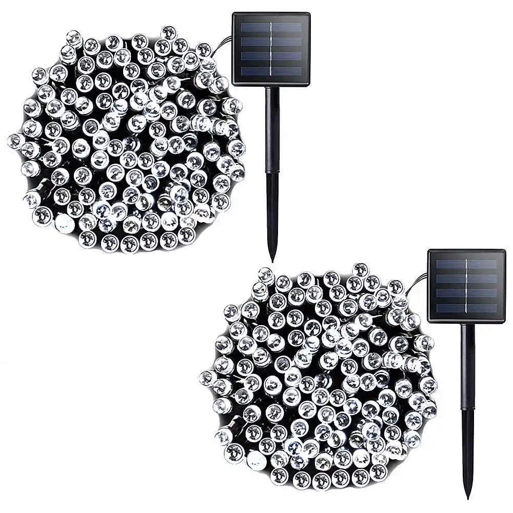 

2 Pack Christmas String Fairy Lights Solar Lights Outdoor Waterproof LED Solar Powered Lamp for Garden Decoration Wedding Party