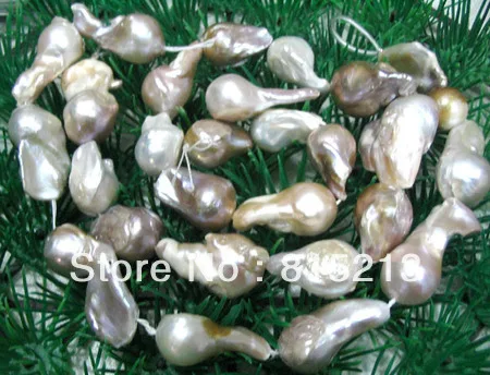

ddh00692 HUGE 34" 32mm LAVENDER baroque pink keshi reborn PEARL NECKLACE