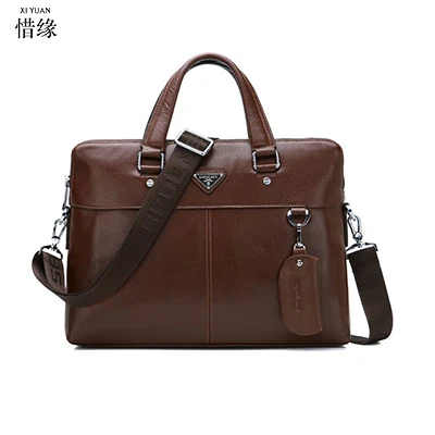

XIYUAN BRAND 2017 LUXURY fashion male Genuine Leather black Briefcase Shoulder Bags Man brown Messenger Cross Body bag Handbags