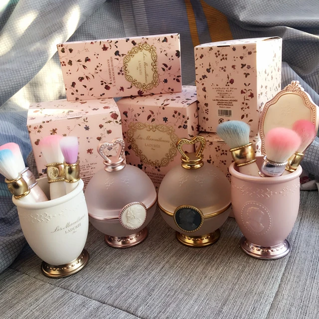 Lesm Laduree Queens Borstel Houder Wit Roze Luxe Make Up Kwasten
