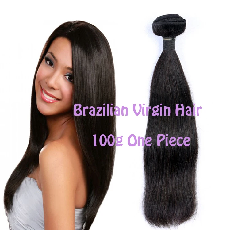 

Brazilian Virgin Hair Straight Weave Single 1pc Bundle Human Hair Weave 100g Virgin Straight Hair Brazilian Hair Weft Extension