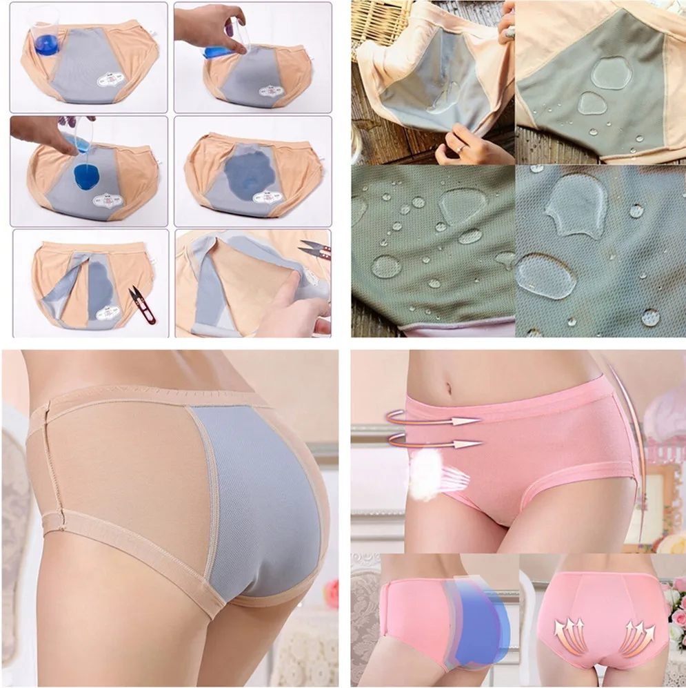 

Physiological Pants Menstrual Women Underwear Period Panties Cotton Seamless Briefs High Waist Warm Female Briefs