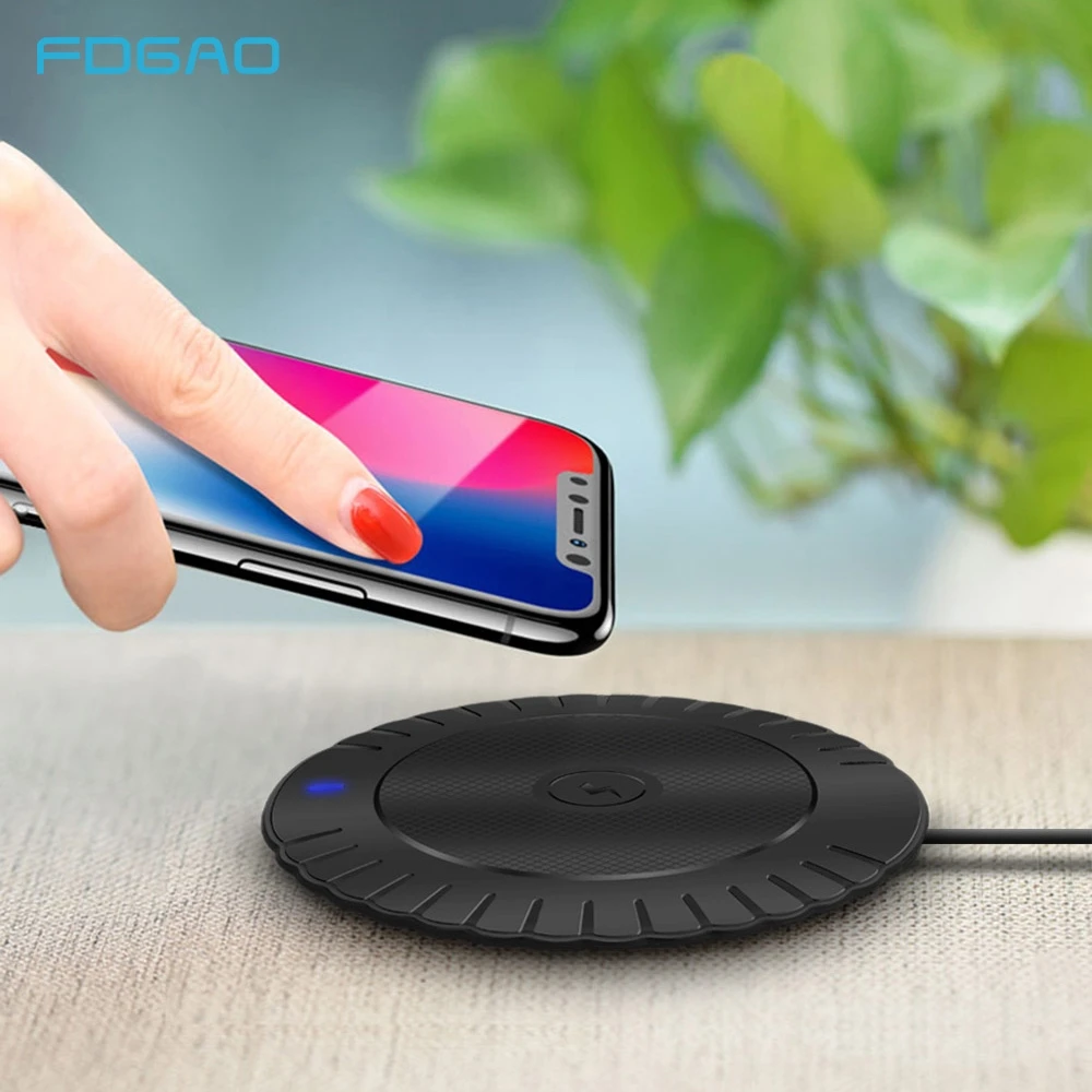 Беспроводное зарядное устройство FDGAO Qi для iPhone X XS Max XR 8 Plus беспроводная зарядная