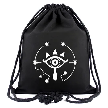 

Anime The Legend of Zelda Cartoon Drawstring Bag School Bags Unisex Canvas Backpack Casual Travel Bags Mochila Shoulders Bag