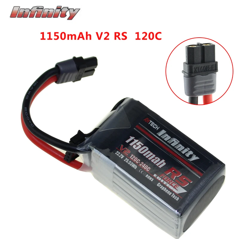 

Infinity Lipo Battery 1150mAh RS V2 120C-240C Spec For RC FPV Racing Drone
