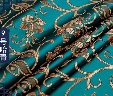 Африканская атласная ткань имитирует шелковую парчовая ткань, дамасский жаккард одежда костюм обивка лоскутное tissu 75*50 см - Цвет: Z
