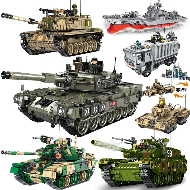 Прохладный Panlos кирпич Военная серия основной бой T90 танки строительные блоки