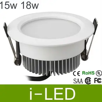 

CREE Chip Led Ceiling Downlight 15w 18w Led Recessed lamp dimmable led lights warm cold white 1500lm 120angle AC85-265V + Driver