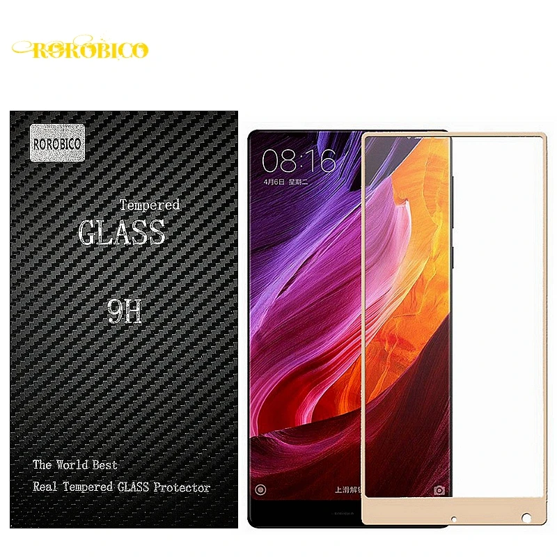 ROROBICO Для Xiaomi Mi Смешивания Pro Закаленное Стекло 99% HD Vision Screen Protector Mix 9 H Твердость
