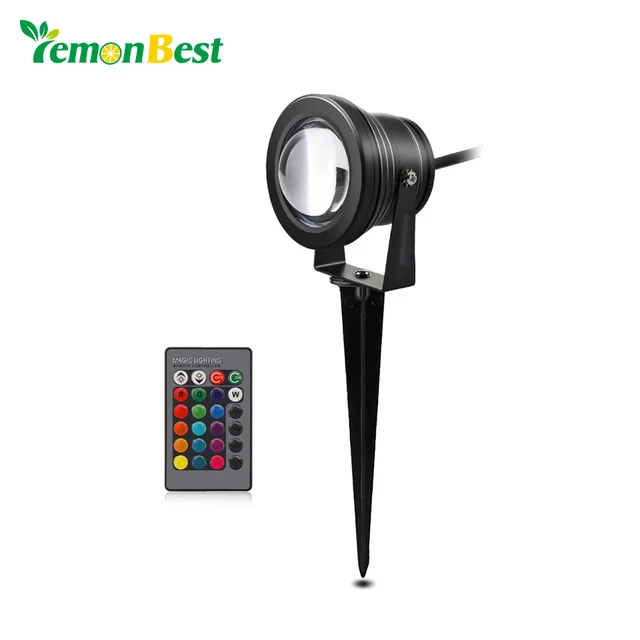 10w Rgb Led Lawn Light Remote Control Garden Lights Outdoor With 10w Rgb Led Lawn Light Remote Control Garden Lights Outdoor With Spike For Yard Patio Path