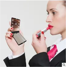 portable Touch screen LED Makeup Mirror Professional Vanity Mirror With LED Lights Health Beauty mirror Adjustable