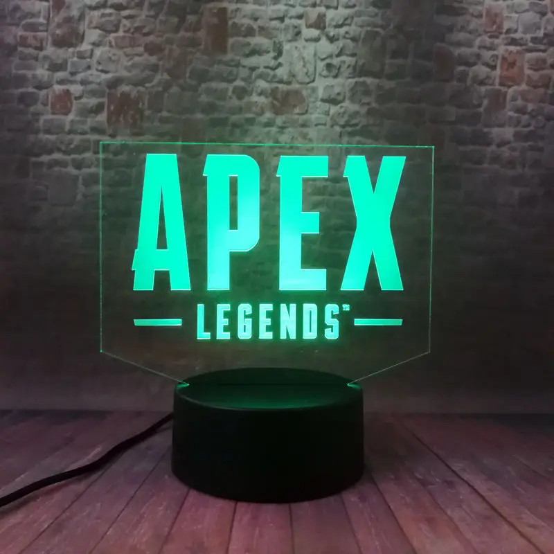 Apex Legends битва королевская игра фигурка Модель 3D иллюзия светодиодная лампа 7 цветов Изменение ночник Apex легенды Figras игрушки