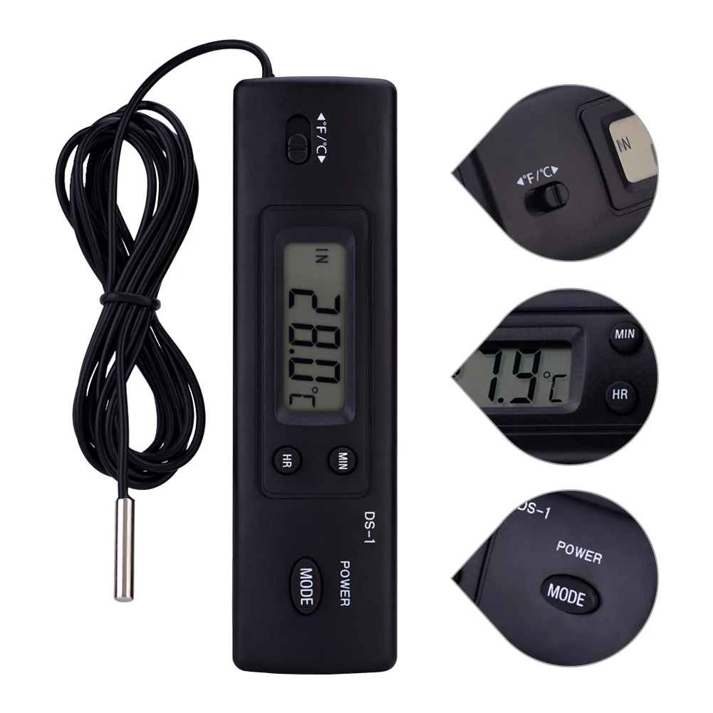 LCD Digital Temperature Meter Electronic Thermometer Probe Sensor