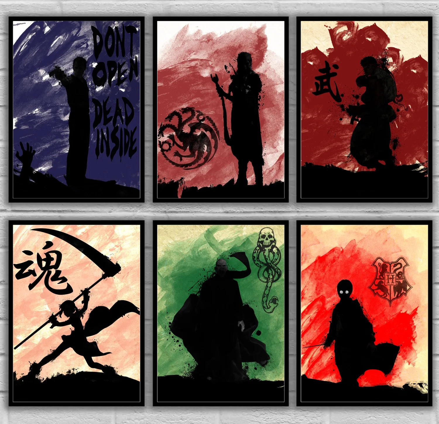 

Walking Dead Harry Potter Ryu Seiya Maka Albarn Breaking Bad Detective Lord Japan Art Poster Canvas Painting