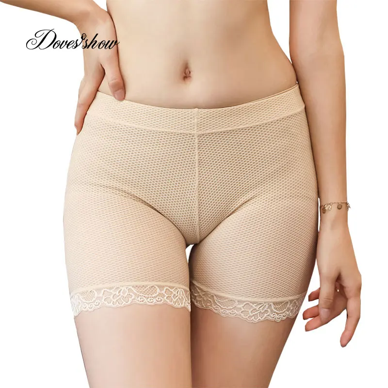 Для женщин лето эластичный пояс кружева лоскутное безопасности Короткие штаны женские Rretro Рубашки домашние Bodycon Домашняя одежда