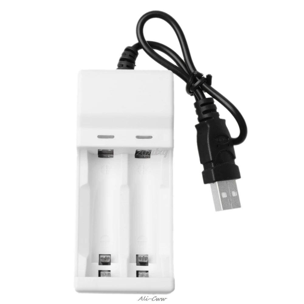 

Intelligent 2 Slots 1.2V USB Charger For Rechargeable NiMH NiCd AA AAA Battery AUG_16 Dropship