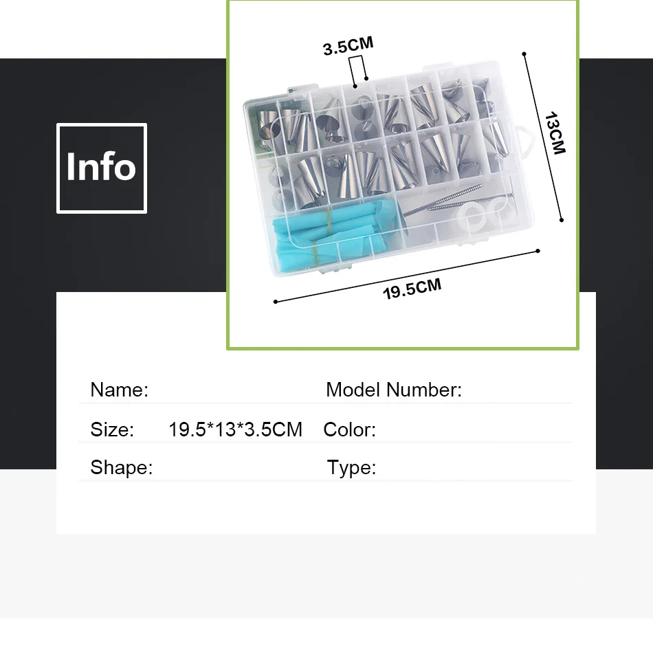 38 шт./компл. Нержавеющая сталь пусковой насадки наконечник набор силиконовых глазурь Крем кондитерский мешок кондитерский трубка торт украшения выпечки Инструменты