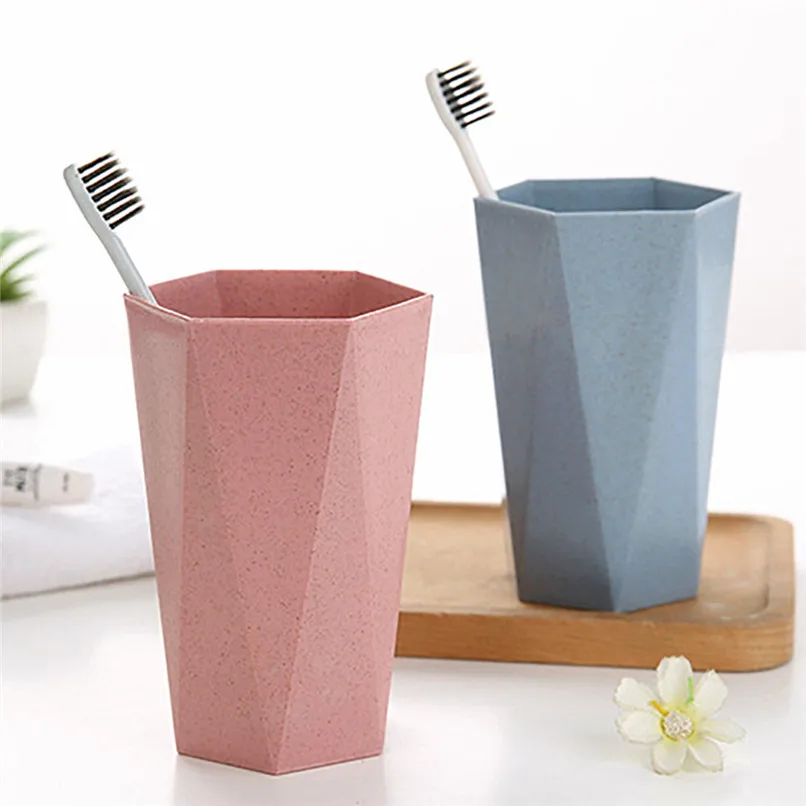 

Bathroom Tumblers Toothbrush Cup Solid Wheat Straw Cup Bathroom Accessories Set Rinsing Cup Wash Tooth Mug zahnbecher #BL5
