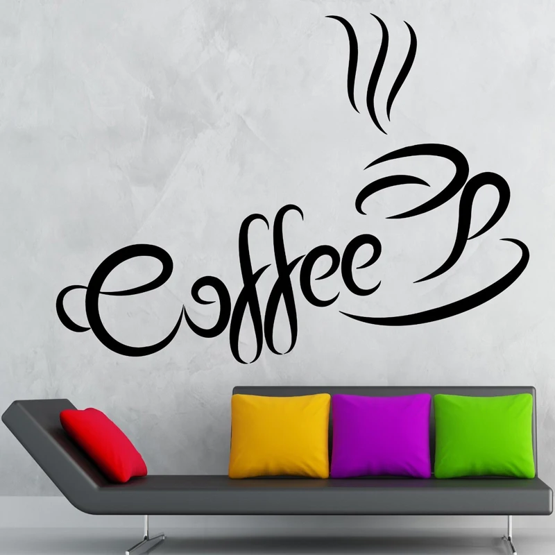 vinyl wall decals coffee beverage shop bar restaurant home
