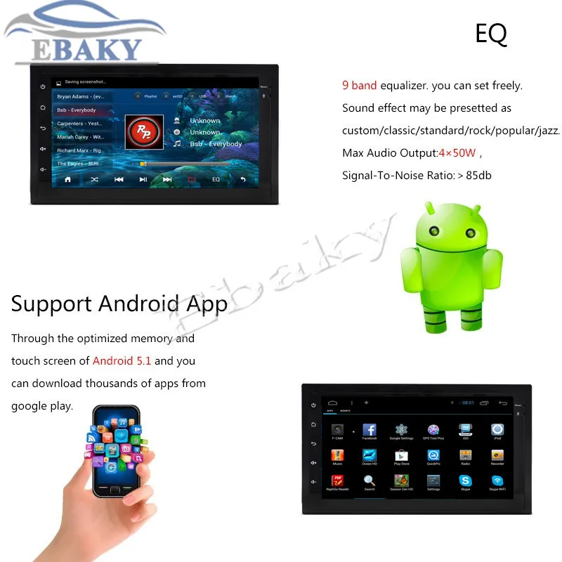 Excellent NaviTopia 1024*600 7inch 8 core RAM 2G ROM 32G Android 8.1 Car Radio player for 2Din Universal With Wifi/Maps 28