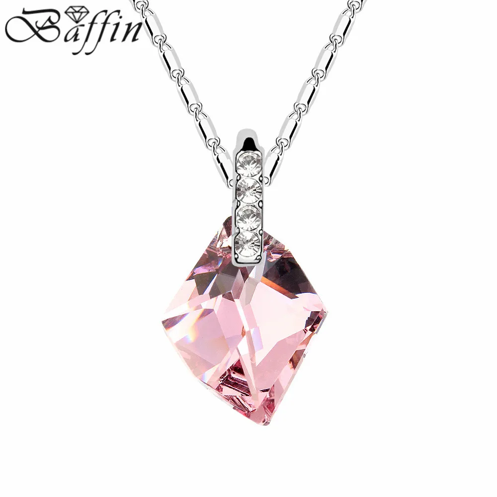 High Quality Made With Swarovski Elements Crystal Big Square Necklaces