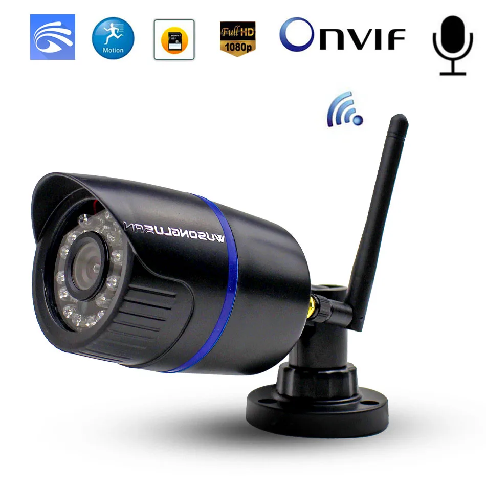 

Yoosee Wireless Wifi IP Camera Bullet 1080P 960P 720P Onvif SD Card Slot Max64G Audio P2P Motion Dector for CCTV Smart IP cam