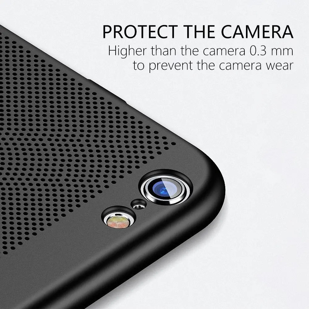 Portefeuille For iPhone X Case Breathable Cooling Heat Dissipation Protector Cover For Apple iPhone 8 Plus 8plus 7 6 6S 5 5S SE (2)