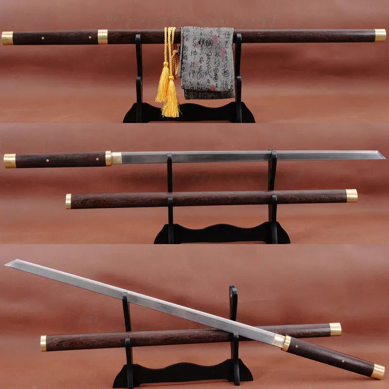 

JAPANESE SAMURAI SWORD NINJA FOLDED STEEL KIRIHA ZUKURI FULL TANG SHARP BLADE