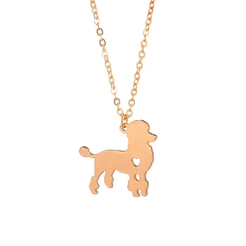 

Fashionable Animal Poodle Necklace Custom Dog Necklaces Dogs Pendant Pet Jewelry New Puppy Groomer Gifts For Women Men Lovers