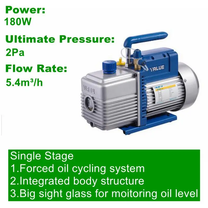 

FY-1.5C-N 180W 220V~/50HZ Vacuum Pump Single-stage pump,refrigeration tools,Flow Rate 5.4m3/h. Free shipping