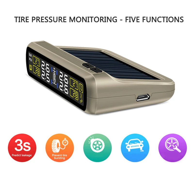 Buy T881 Solar Tire Pressure Monitoring System TPMS Automatic Wireless