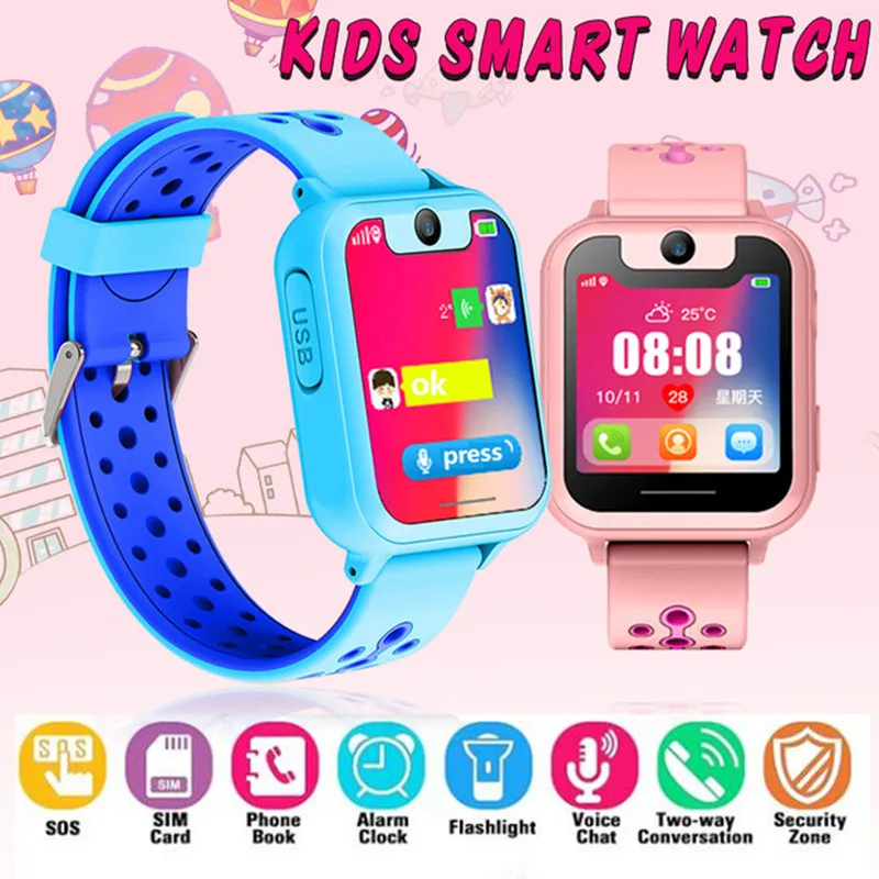 S6 Touch Screen LBS Kid Smart Watches Children SOS Call