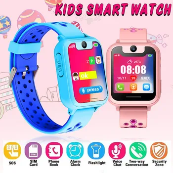

S6 Touch Screen LBS Kid Smart Watches Children SOS Call Location Tracker Camera Lighting Anti Lost Monitor Smartwatch