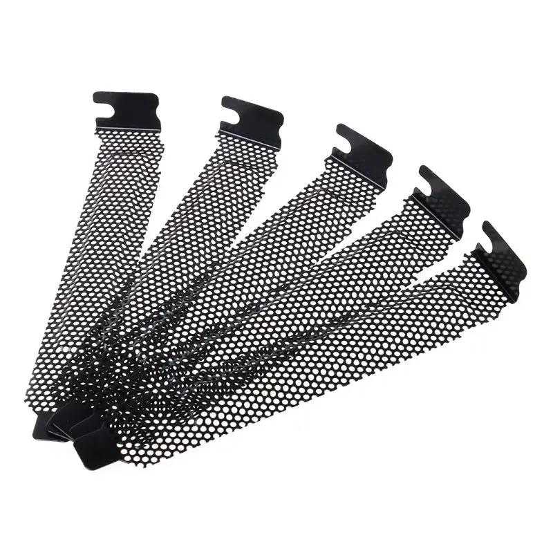 5PCS Ventilation Deflector PCI Slot Cover Frame Chassis Bits Block Cooling Fan Dust Filter Ventilation PC 3