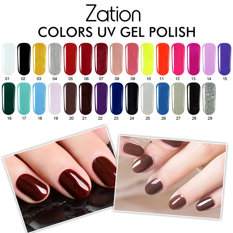 

Zation Long Lasting Macaron Soak Off Varnish Gel Lacquer Enamel Semi-permanent 29 Colors Gel Nail Polish Hybrid Varnishes Art