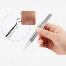 Новинка 8,7 см изогнутый/прямой экстрактор для лица из нержавеющей стали для удаления угрей и угрей Пинцет для удаления прыщей инструмент для очистки кожи лица